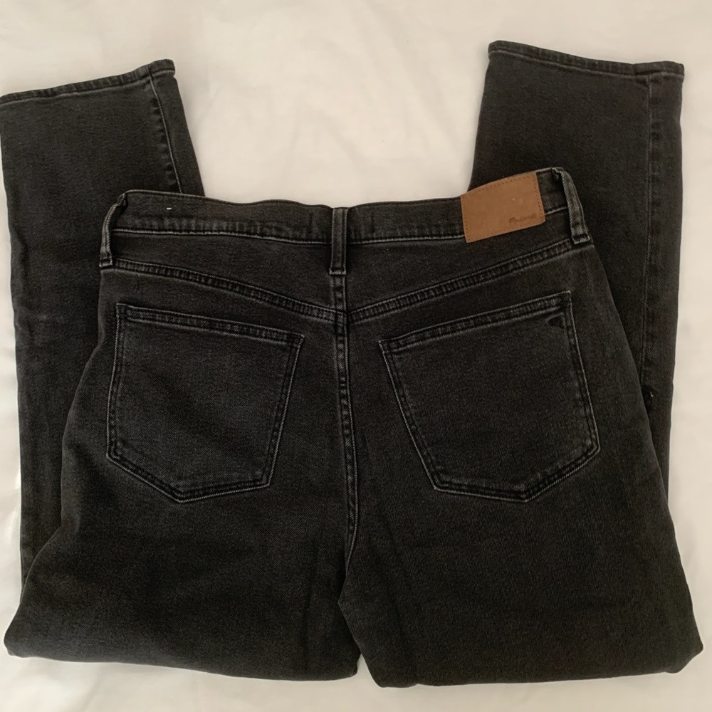 Madewell The Girljean Black Rip Knee Skinny Jeans 28 - Picture 4 of 11